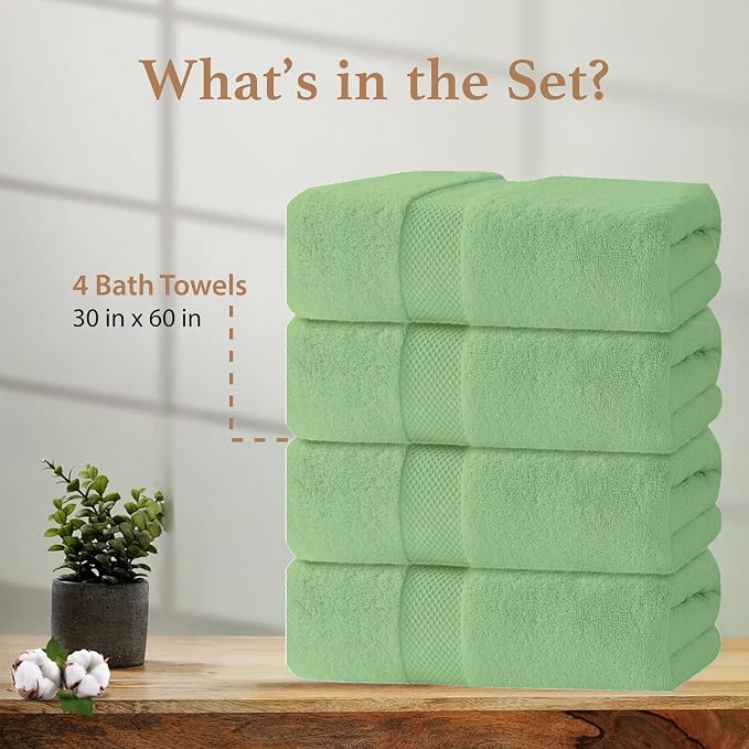 100% Cotton Bath Towels, Luxury 700 GSM Bath Towel, Highly Absorbent Bathroom - Image 2