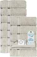 SALBAKOS 100% Turkish Cotton Washcloth Set of 12 13x13 inch | Heirloom Quality by SALBAKOS