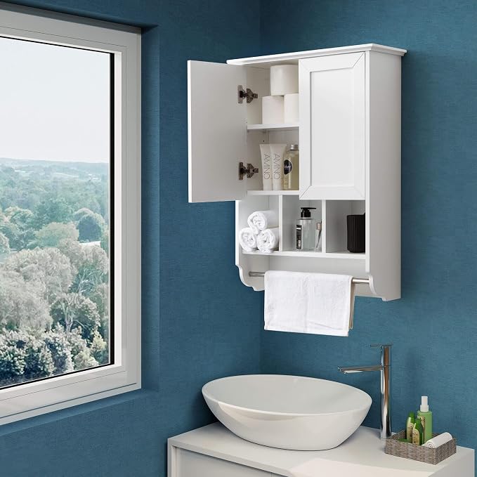 White Bathroom Wall Cabinet - Image 7
