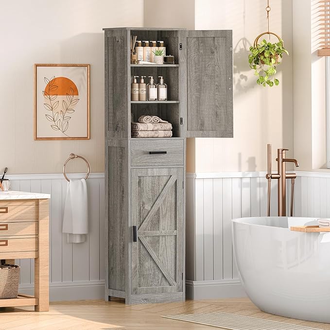 WEENFON Tall Bathroom Cabinet, Storage Cabinet - Image 7