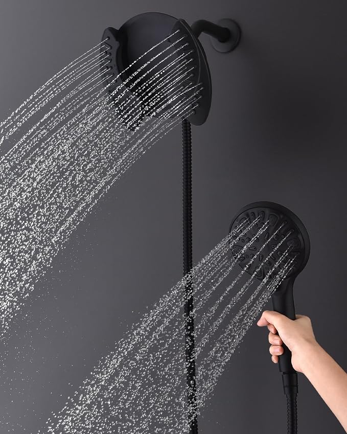 2-in-1 Shower Head with Handheld Combo: 2.5GPM Rainfall & Handheld Shower Head - Image 2