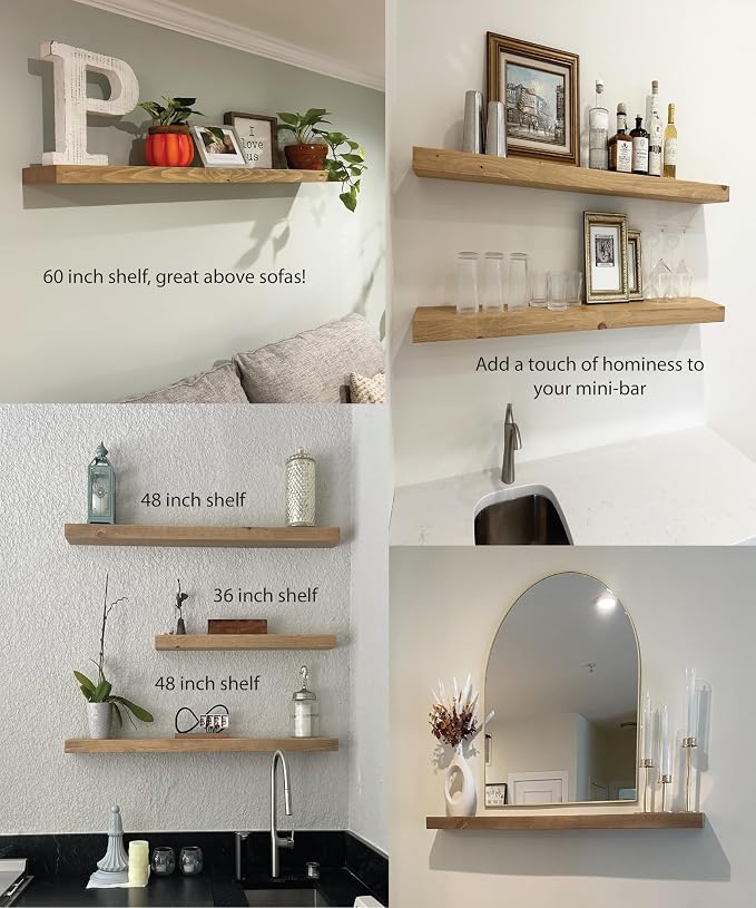joelsantiques 42 Inch Wooden Floating Shelves - Image 8