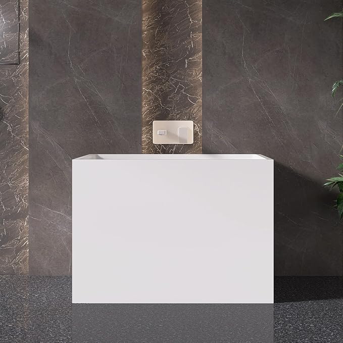 35" Acrylic Freestanding Bathtubs, Stand Alone Tub, Japanese Soaking Tub - Image 3