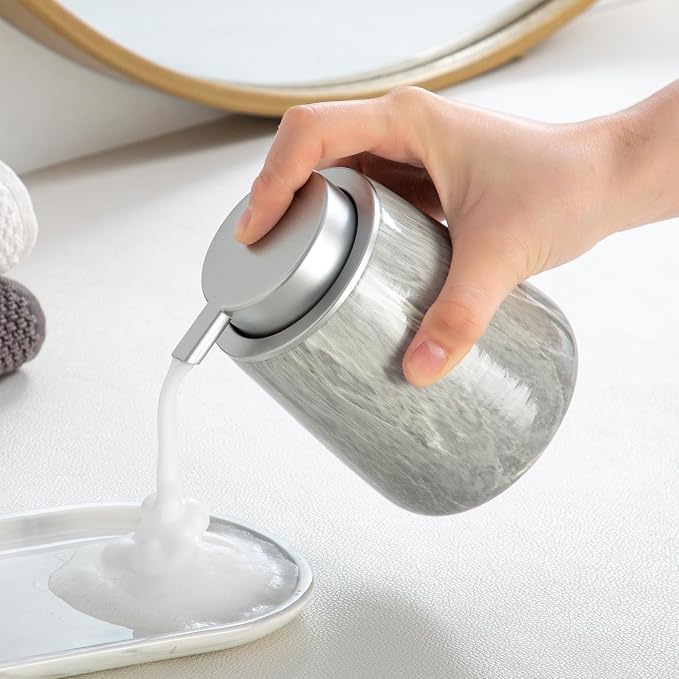 Enra Ceramic Foaming Soap Dispenser, 12 oz GrayHand Foam Soap Dispenser - Image 3