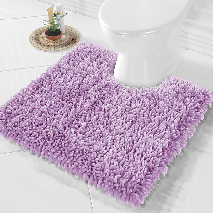 Yimobra Toilet Rugs U Shaped Washable, Extra Thick Soft Absorbent Chenille by Yimobra