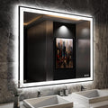 ISKM Framed LED Mirror for Bathroom 48"x40", Dimmable LED Bathroom Mirror by ISKM-IStillKeepMovin