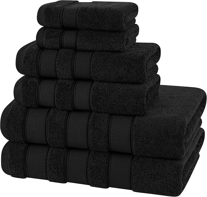 American Soft Linen Salem Turkish Bath Towel Set, 100% Cotton 600 GSM 6 Piece - Image 7