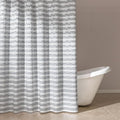 Amazon Basics Geometric Jacquard Fabric Shower Curtain by AmazonBasics