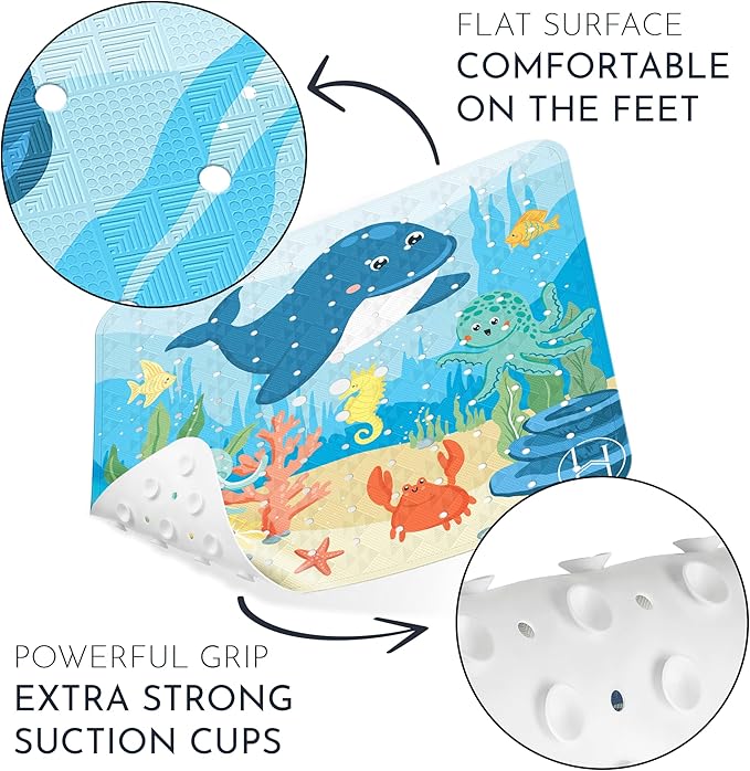 homerella® Shower Mat Non Slip Anti Mold, Non Slip Shower Mats - Image 5