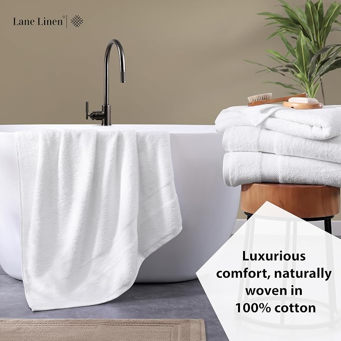 Lane Linen 100% Cotton 4 Pack Bath Sheets - Image 4