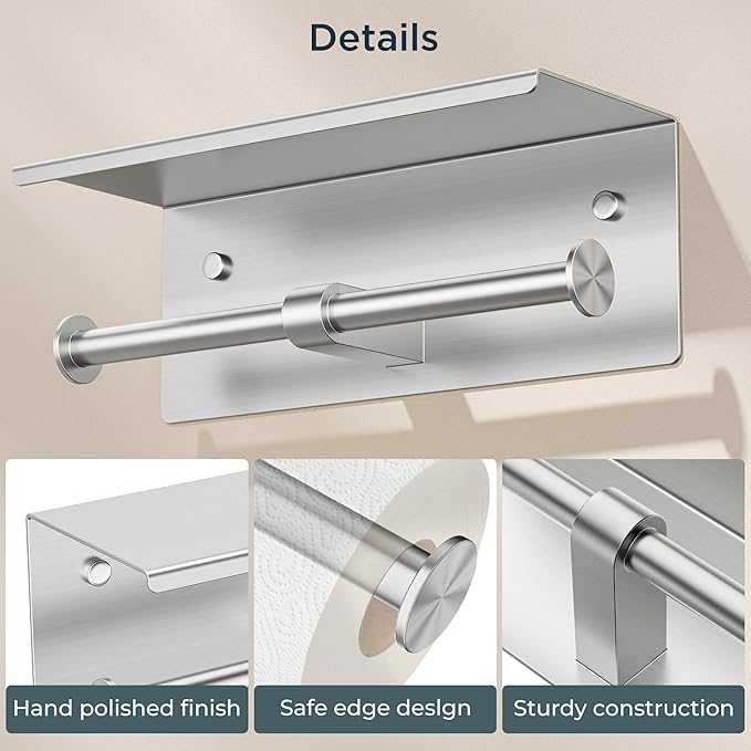 FORIOUS 2 Pack Double Toilet Paper Holder - Image 3