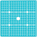 Large Clear Green Square Shower Mat Non Slip 27 x 27 Inches, Square Bath Tub Mat by NaolotureHome