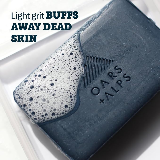 Oars + Alps Blue Charcoal Exfoliating Bar Soap - Image 6