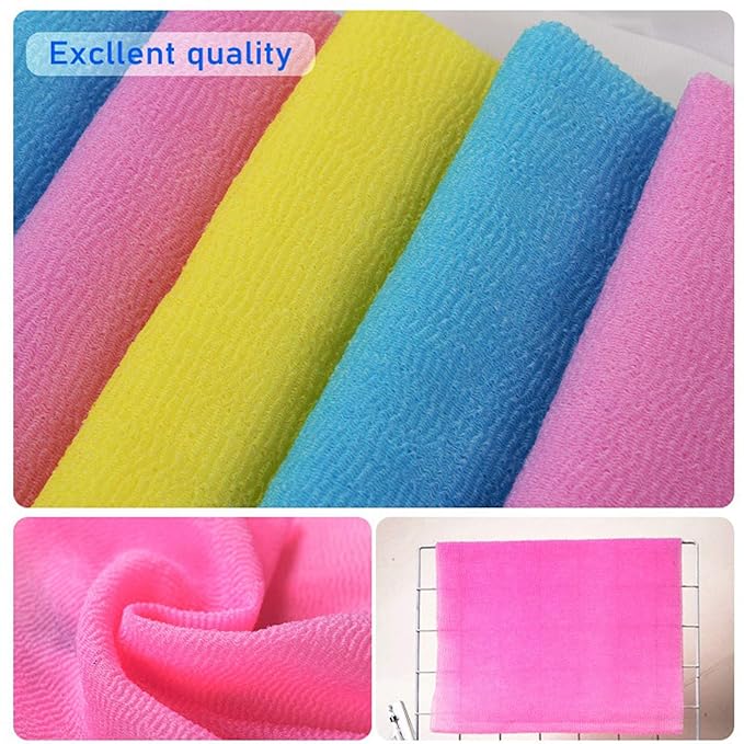 ARCH&M 35-Inch Exfoliating Back Scrubber, Japanese Nylon Beauty Washcloth - Image 3