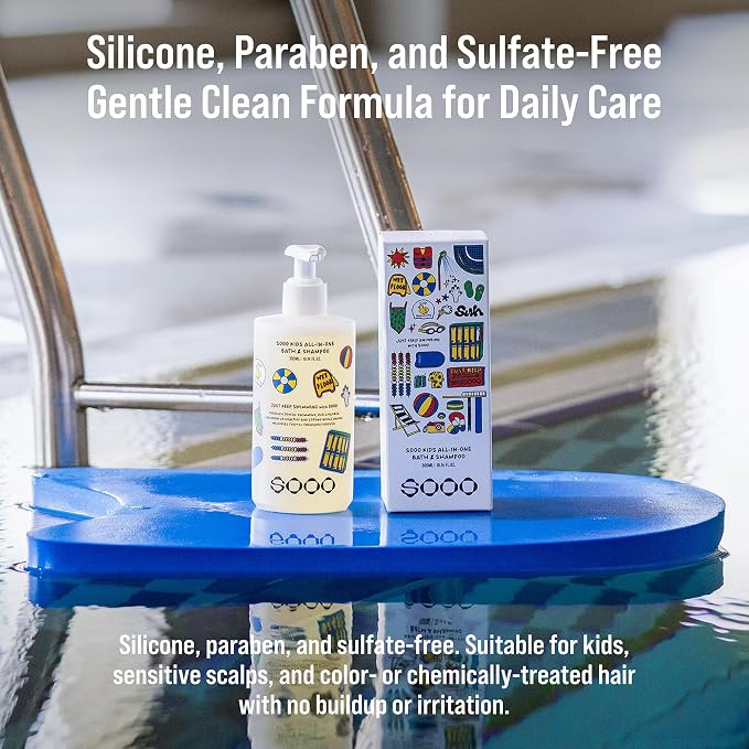 SOOO Kids Swimming Shampoo & Body Wash 2-in-1 Tear-Free Gentle Pool Care - Image 6