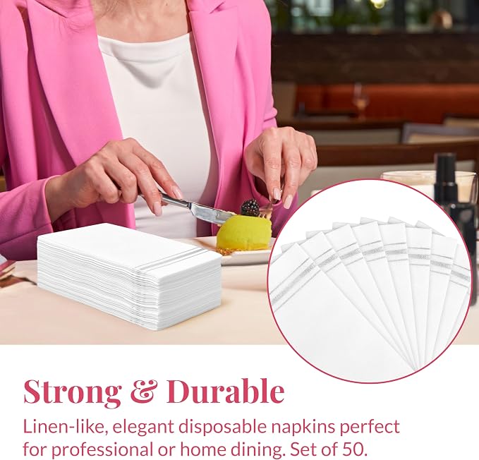 Prestee - Linen-Like Paper Hand Towels - Disposable Guest Towels - Image 6
