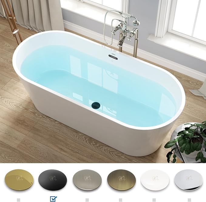 FerdY 67" Shangri-La Elite, Acrylic Freestanding Bathtub, Modern & Contemporary - Image 3