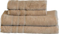 Mosobam Luxury Turkish 4pc Towel Set 30X58 16X30 Light Taupe 700 GSM Bamboo by Mosobam