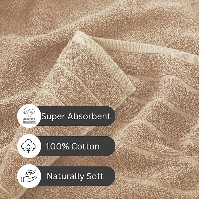 Casa Platino 100% Mercerized Cotton Bathroom Towel Set - Image 4