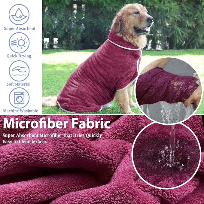 Dog Bathrobe Towel - Image 4