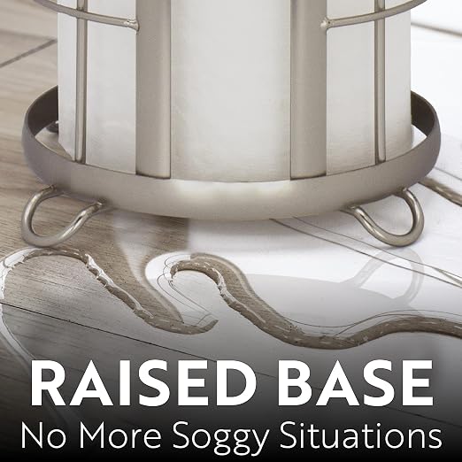 BROOKSTONE, Nickel Toilet Paper Holder, Freestanding Bathroom Tissue Organizer - Image 3