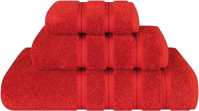 American Soft Linen Premium 3 Piece Towel Set, 1 Bath Towel 1 Hand Towel 1 by AmericanSoftLinen
