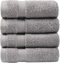 SOFE H&L | Olea Luxury Turkish Cotton Bath Towels Set of 4 : 4 Wash Cloths Cool by SOFEHomeLiving