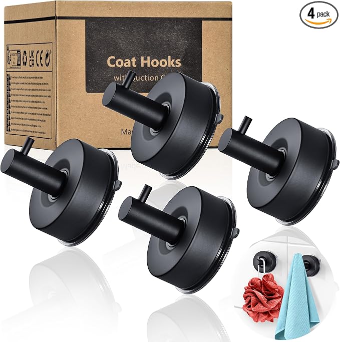 YOHOM Suction Cup Hooks for Shower Wall Bathrooms Towels Hook for Glass Door by Yohom