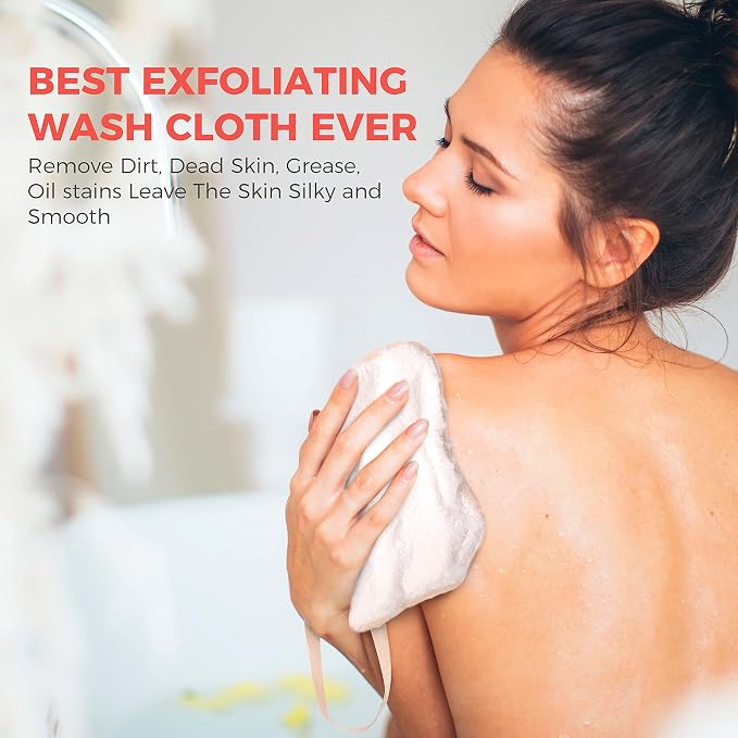 ZOMCHI Exfoliating Washcloth for Face and Body, Dual Function Wash Cloth - Image 3