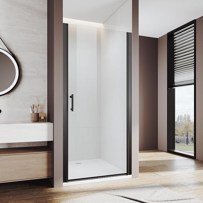 Glass Shower Door 35.5-37 in. W x 72 in. H, Pivot Shower Door by Ucalafee