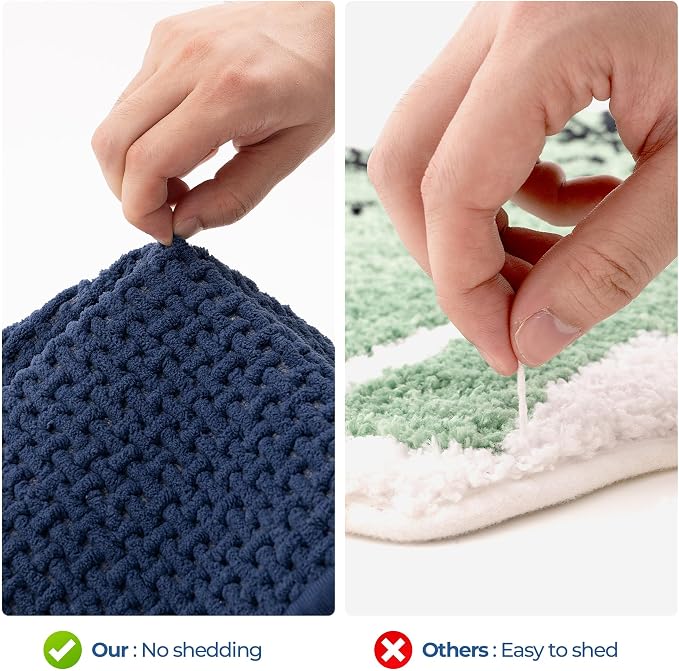 GRANNY SAYS Blue Bathroom Rugs Non Slip Washable, Absorbent Bath Mats 32" x 20" - Image 8