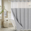 MitoVilla No Hooks Required Farmhouse Shower Curtain by MitoVilla