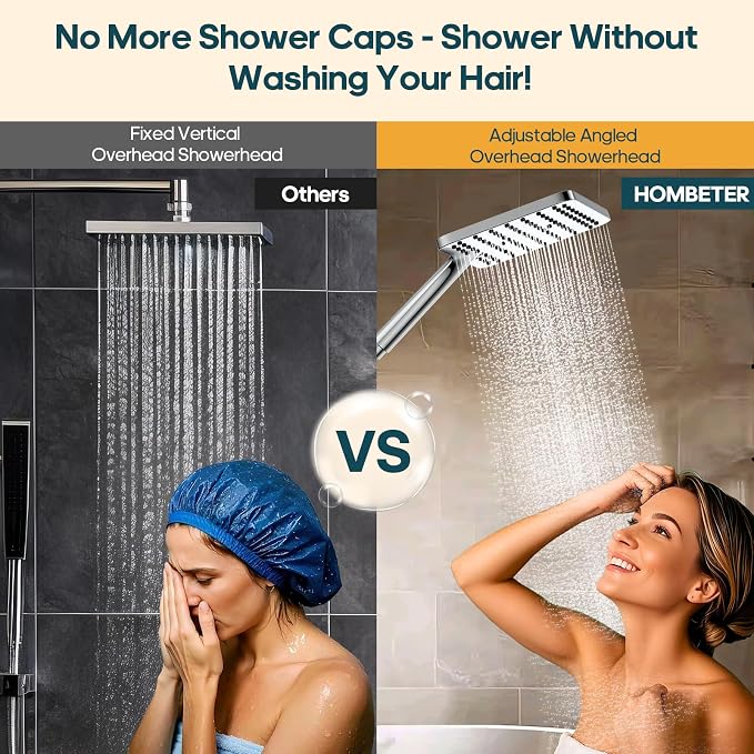 Shower Heads with Handheld Combo, 10 Inch High Pressure Rain Shower Head - Image 5