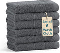 Casa Platino Wash Cloths Set of 6 by CasaPlatino