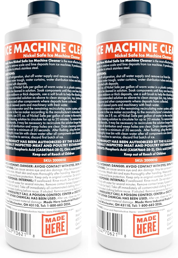 Nickel Safe Ice Machine Cleaner and Descaler16 oz 2-Pack - Image 2