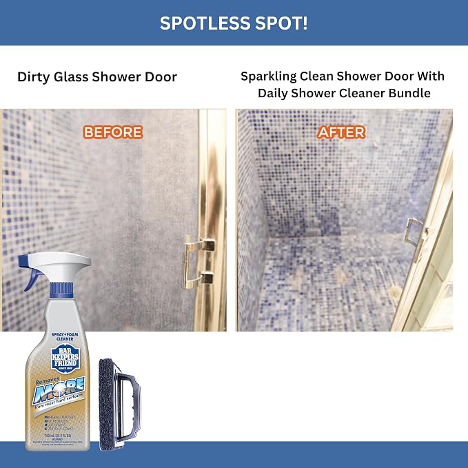 Daily Shower Spray Kit with 2 Items, Hard Water Spray Foam Cleaner with Glass - Image 4