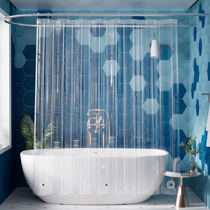 Titanker Clear Shower Curtain Liner, Plastic Shower Liner PEVA 72 x 72 - Image 8