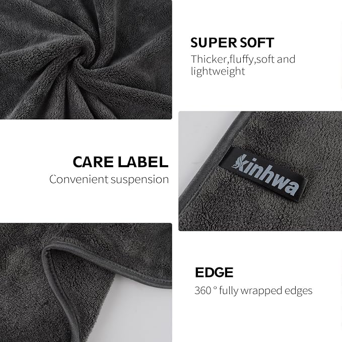 KinHwa Microfiber Bath Towels Large Bathroom Towels Absorbent Shower Soft Towels - Image 7