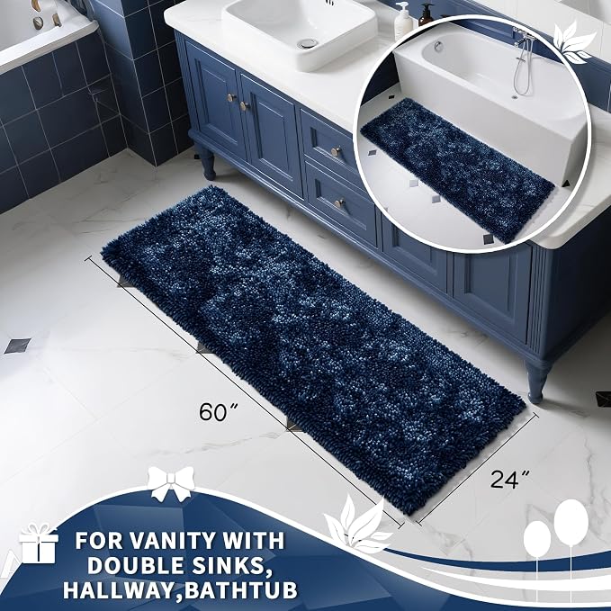 Yimobra Long Bathroom Rugs Runner 60x24 Inch, Extra Thick Soft Absorbent - Image 4