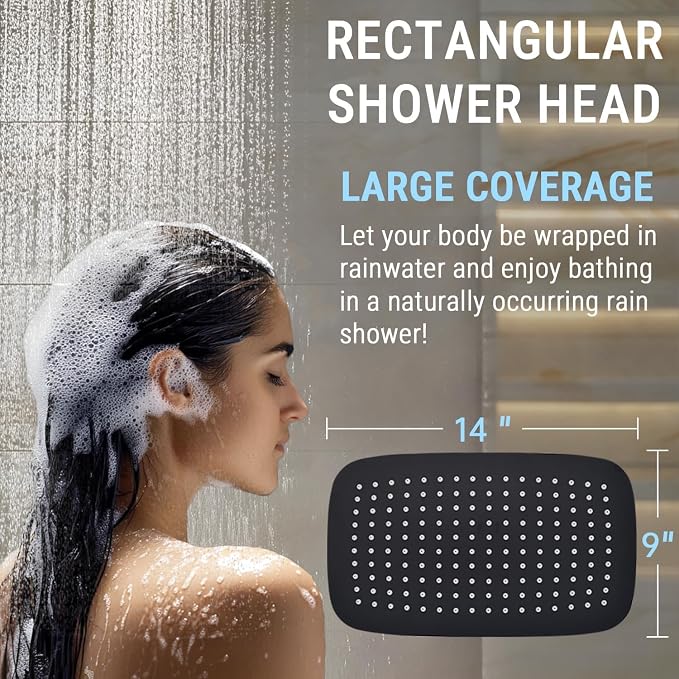 G-Promise All Metal 14 Inch Dual Square Shower Head - Image 4