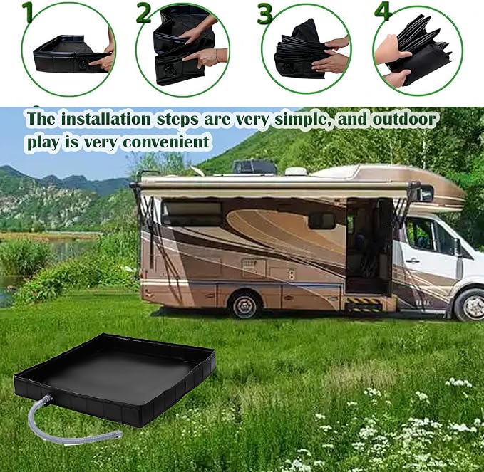 Upgraded Portable Shower Pan, Outdoor Shower Floor Camping Shower Base to Keep - Image 4