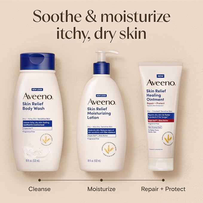 Aveeno Skin Relief Moisturizing Lotion Heals Very Dry, Sensitive Skin, - Image 5