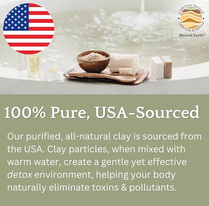 Blessed Earth Detox Clay Bath, 100% Pure Sodium Bentonite Therapeutic Grade – - Image 3