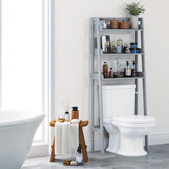 UTEX Over Toilet Bathroom Organizer, 3-Tier Above Toilet Storage Shelf Rack - Image 7