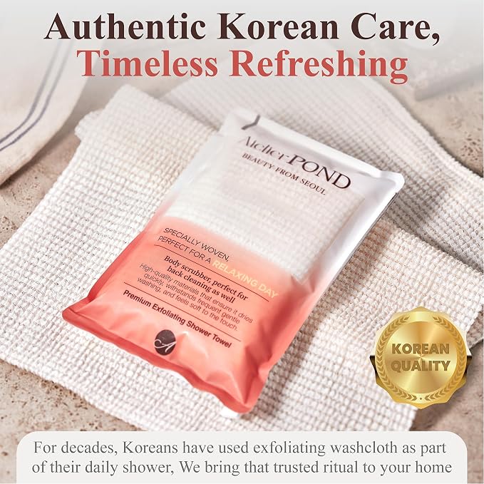 Korean Exfoliating Washcloth – Non Irritating Cotton-Blend Exfoliating Shower - Image 6
