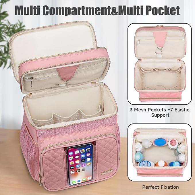 Large Toiletry Bag for Women Men, Bathroom Bag, Water Resistant Shower Bag - Image 5