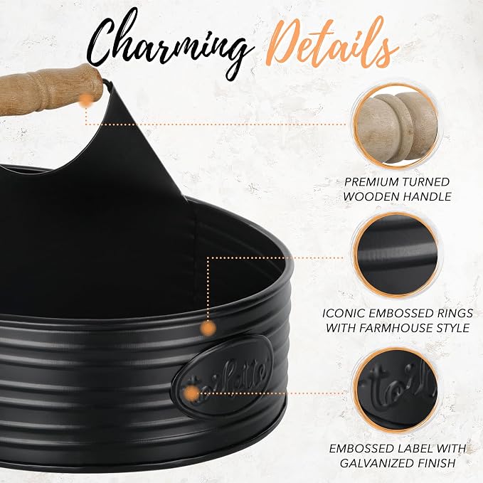 Autumn Alley Rustic Farmhouse Bath Caddy - Image 3
