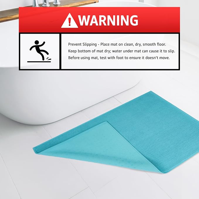 American Soft Linen Bath Rug, 17 in 24 in 100% Cotton Bath Mats Rugs - Image 4
