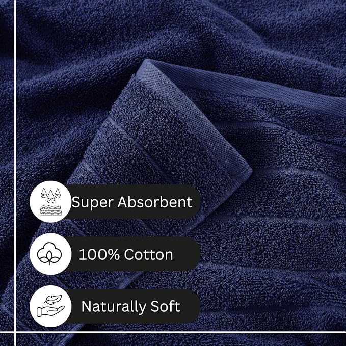 Casa Platino 100% Cotton Luxury Bath Towel Set - Image 5