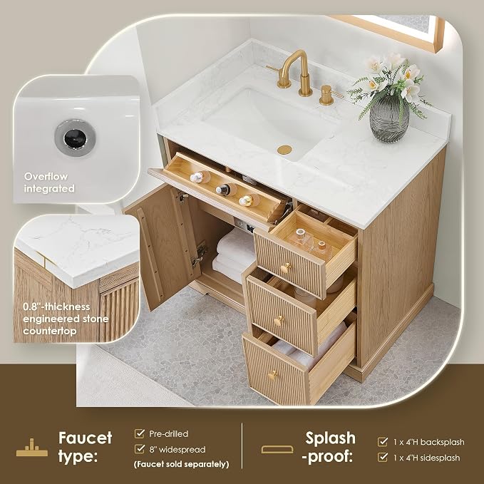 ALTAIR 36 Bathroom Vanity with Sink Mordern Freestanding Single Vanities - Image 7